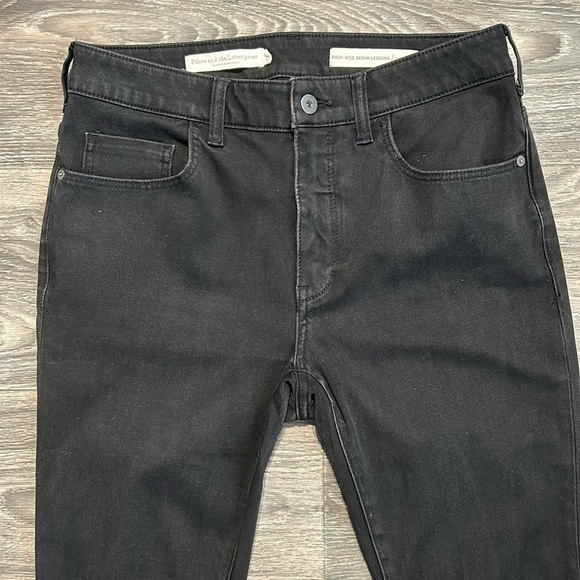 Pilcro & the Letterpress High-Rise Legging Jeans Black Anthropologie 30 Curvy - Picture 4 of 13